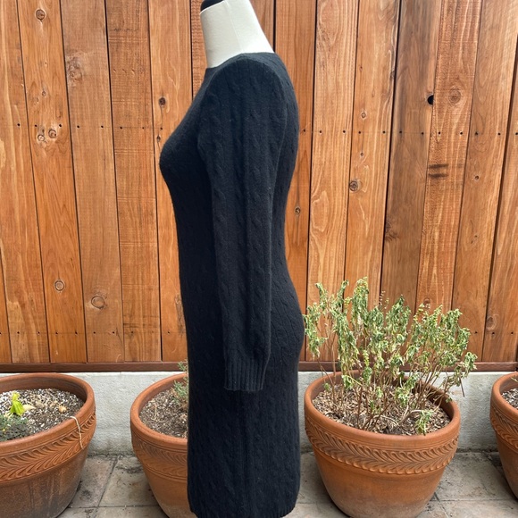 Ralph Lauren black label 100% cashmere cable knit, boat neck sweater dress M L - Picture 9 of 10